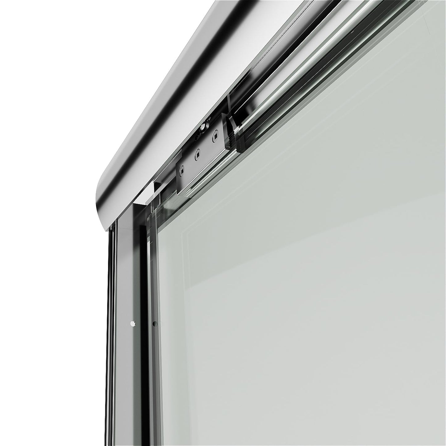 EUROTECH SHOWERS Classic 56.5-60" W x 72" H Twinglide Shower Door with 1/4" Clear Tempered Glass