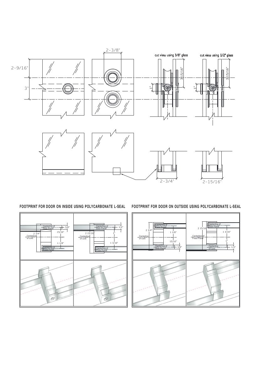 EUROTECH SHOWERS 57-59" Wide X 78" High Avalon Euroglide Frameless Single Sliding Shower Door, 3/8" Tempered Glass