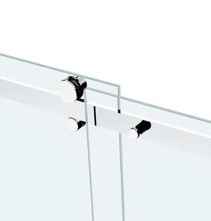 EUROTECH SHOWERS VITRA-100 56-59.25" W x 78" High Euroglide Frameless Shower Door with 3/8" Clear Tempered Glass