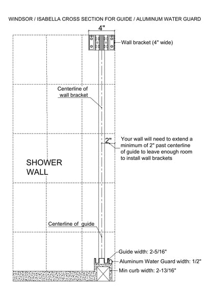 EUROTECH SHOWERS Windsor 56.5-60" W x 78" High 3/8" Twinglide Frameless Shower Door with 10mm Clear Tempered Glass