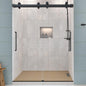 EUROTECH SHOWERS Windsor 56.5-60" W x 78" High 3/8" Twinglide Frameless Shower Door with 10mm Clear Tempered Glass