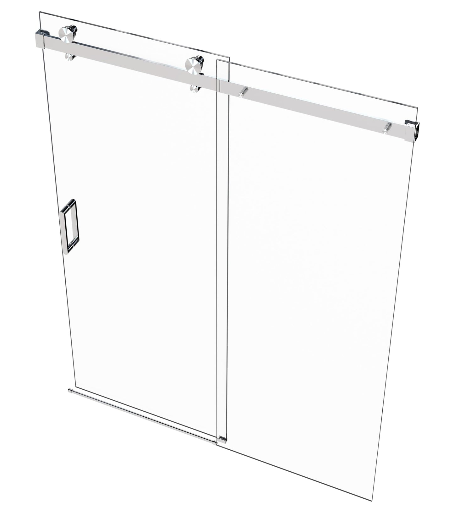 EUROTECH SHOWERS VITRA-100 56-59.25" W x 78" High Euroglide Frameless Shower Door with 3/8" Clear Tempered Glass