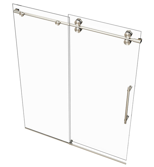EUROTECH SHOWERS Montage 57-59" W x 78" High Euroglide Frameless Shower Doors with 3/8" Clear Tempered Glass