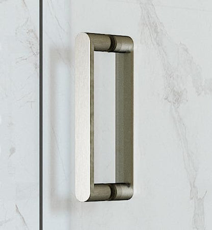 EUROTECH SHOWERS VITRA-100 56-59.25" W x 78" High Euroglide Frameless Shower Door with 3/8" Clear Tempered Glass