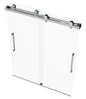 EUROTECH SHOWERS Windsor 56.5-60" W x 78" High 3/8" Twinglide Frameless Shower Door with 10mm Clear Tempered Glass