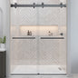 EUROTECH SHOWERS VITRA-200 56.5-60" W x 78" High 3/8" Twinglide Frameless Shower Door with (10mm) Clear Tempered Glass