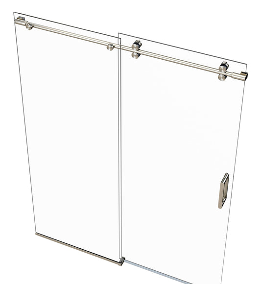 EUROTECH SHOWERS Roma-2 57"-59" W x 78" High 3/8" Euroglide Frameless Single Sliding Shower Door with 10mm Tempered Glass