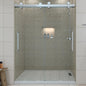 EUROTECH SHOWERS Windsor 56.5-60" W x 78" High 3/8" Twinglide Frameless Shower Door with 10mm Clear Tempered Glass