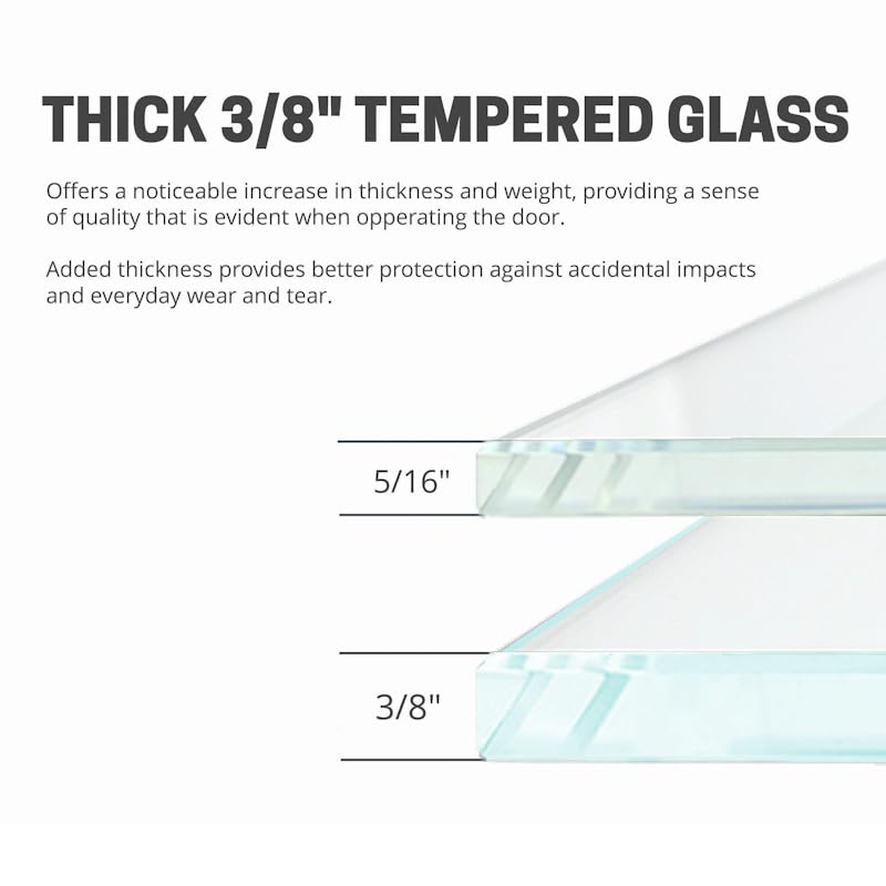 EUROTECH SHOWERS Windsor 56.5-60" W x 78" High 3/8" Twinglide Frameless Shower Door with 10mm Clear Tempered Glass