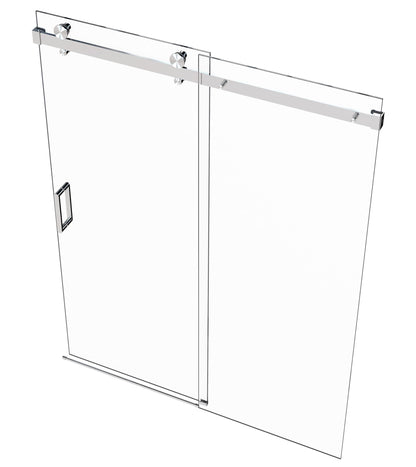 EUROTECH SHOWERS VITRA-100 56-59.25" W x 78" High Euroglide Frameless Shower Door with 3/8" Clear Tempered Glass